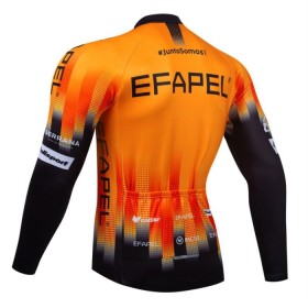 Wielershirt 2024 Efapel Lange Mouw - Oranje